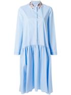 Vivetta Embroidered Collar Shirt Dress - Blue