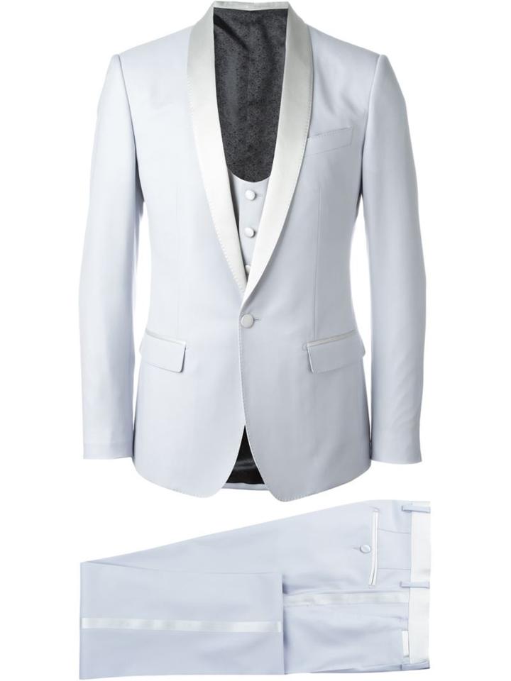 Dolce & Gabbana Three-piece Dinner Suit, Men's, Size: 50, Grey, Silk/polyester/cupro/virgin Wool