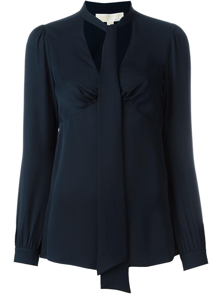 Michael Michael Kors Scarf Detail V-neck Blouse