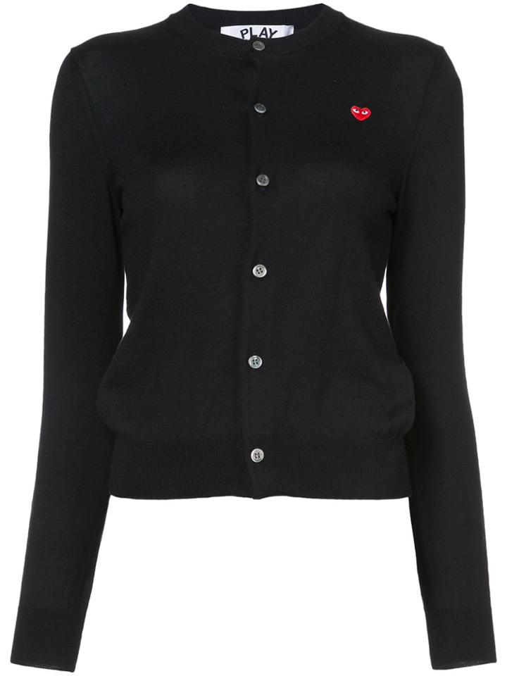 Comme Des Garçons Play Heart Patch Cardigan - Black