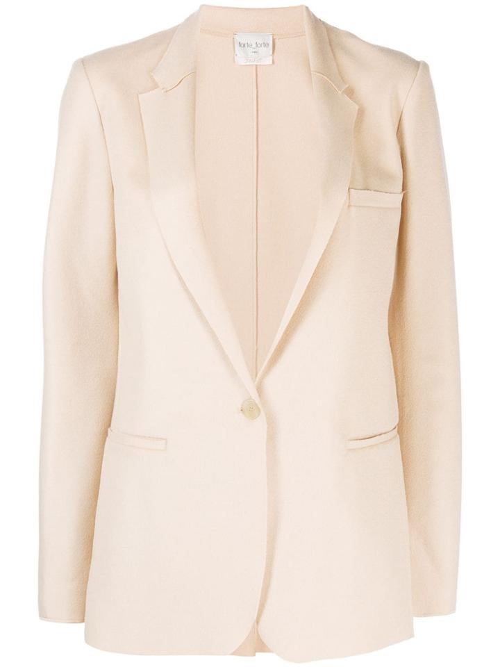 Forte Forte Structured Single Breasted Blazer - Neutrals