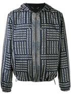 Versace Tribal Print Hooded Jacket - Black