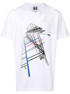 Les Hommes Urban Front Print T-shirt - White