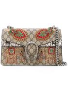 Gucci - Dionysus Gg Supreme Elephant Shoulder Bag - Women - Leather/snake Skin/suede/canvas - One Size, Brown, Leather/snake Skin/suede/canvas