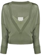 Dion Lee Layered V-neck Sweater - Green