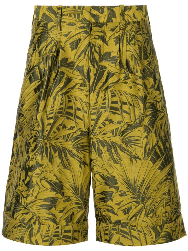 Cerruti 1881 Tropical-print Bermuda Shorts - Yellow & Orange