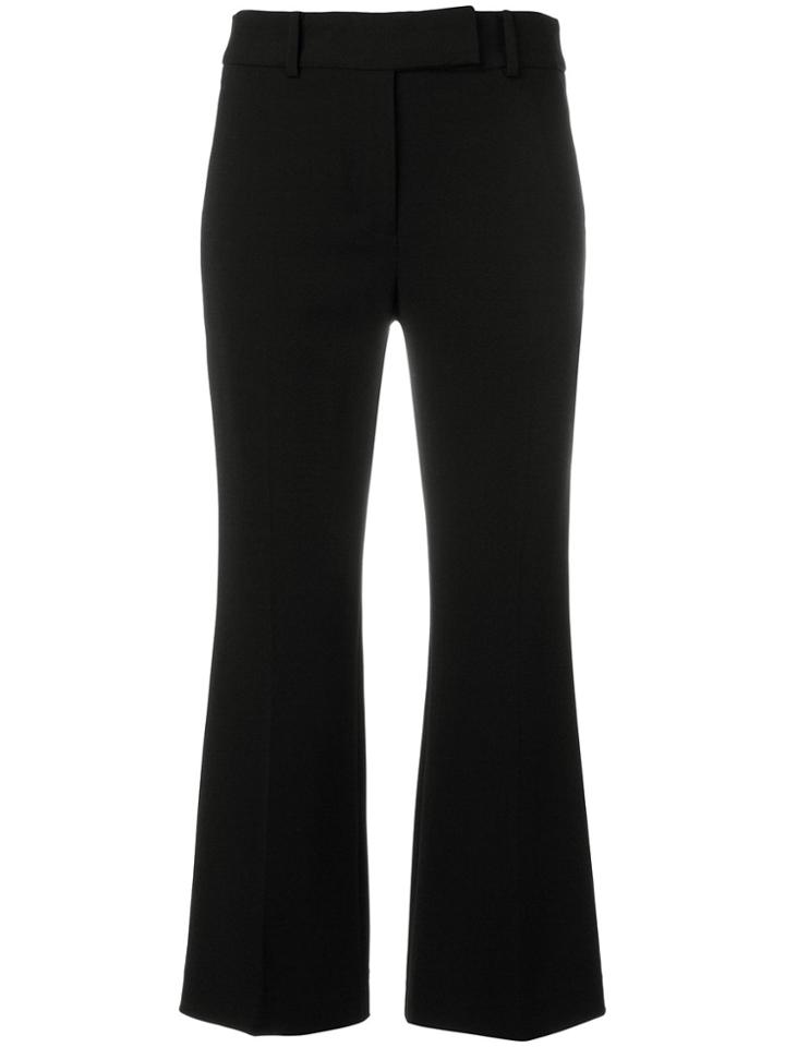 Michael Michael Kors Cropped Flared Trousers - Black