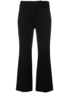 Michael Michael Kors Cropped Flared Trousers - Black