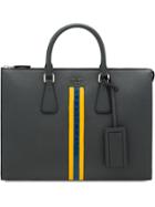 Prada Saffiano Leather Horizontal Tote - Grey