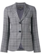 Salvatore Ferragamo - Classic Plaid Blazer - Women - Silk/spandex/elastane/acetate/wool - 40, Grey, Silk/spandex/elastane/acetate/wool