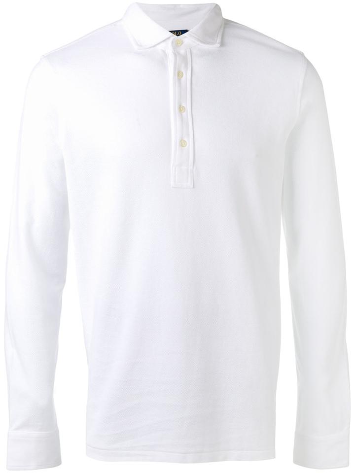 Polo Ralph Lauren - Longsleeved Polo Shirt - Men - Cotton - L, White, Cotton