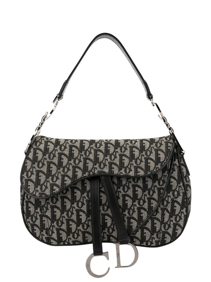 Christian Dior Pre-owned Trotter Saddle Shoulder Bag - Grey