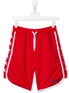 Diadora Junior Teen Contrast Piping Track Shorts - Red