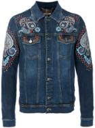 Roberto Cavalli - Patch Embellished Denim Jacket - Men - Cotton/spandex/elastane/viscose - 52, Blue, Cotton/spandex/elastane/viscose