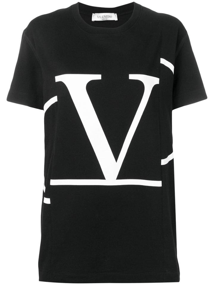 Valentino Deconstructed Go Logo T-shirt - Black