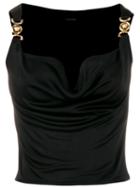 Versace Medusa Hardware Draped Vest - Black