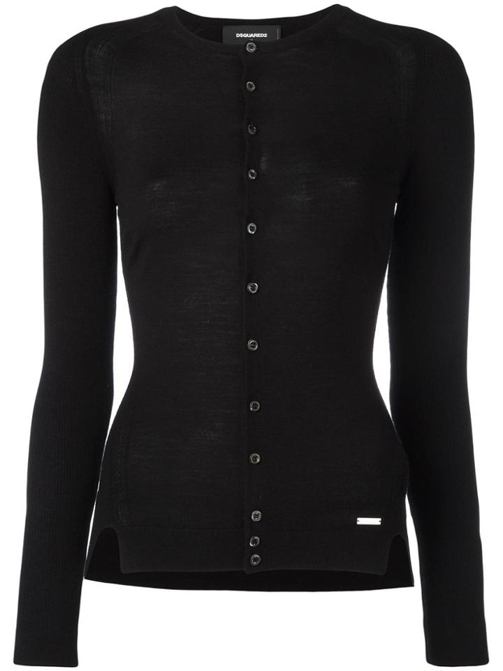 Dsquared2 Round Neck Cardigan - Black