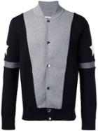 Givenchy Stars And Stripe Knitted Cardigan, Men's, Size: Xs, Grey, Spandex/elastane/polyamide/cotton