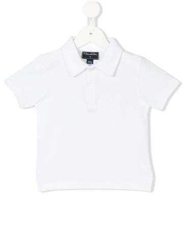 Oscar De La Renta Kids Pique Polo Shirt - White