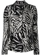 Proenza Schouler Zebra Cotton Jacquard Short Jacket - Black