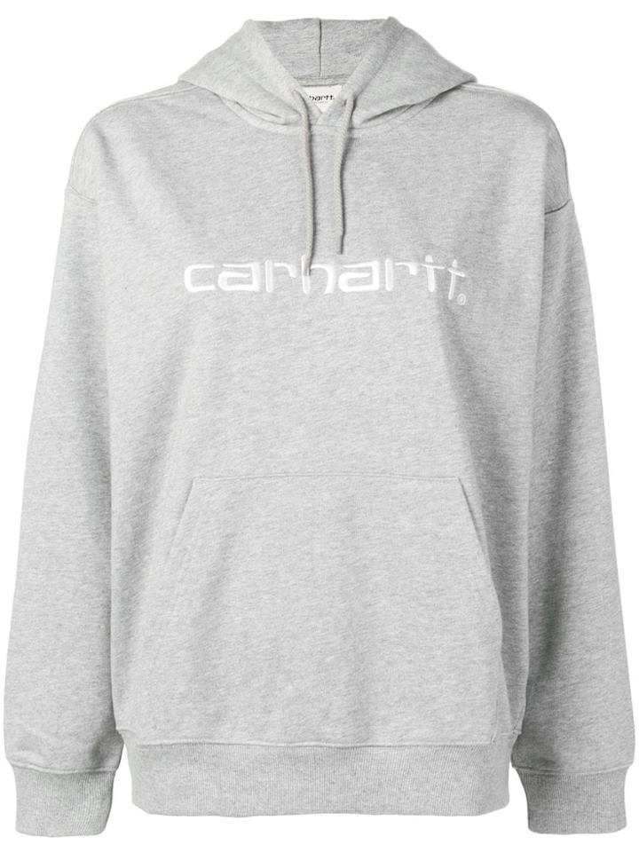 Carhartt Heritage Logo Embroidered Hoodie - Grey