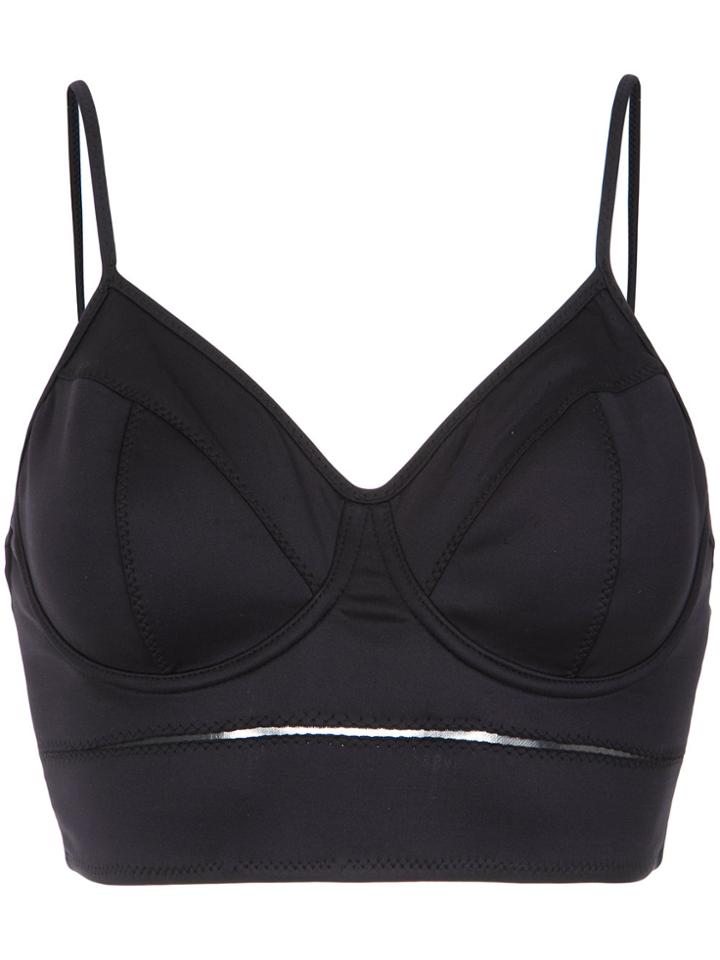 Amir Slama Panelled Bikini Top - Black