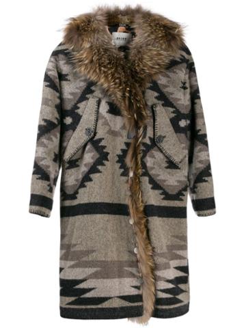 Bazar Deluxe Aztec Coat - Grey