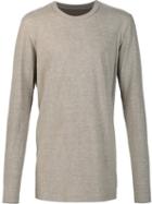 Ziggy Chen Crew Neck T-shirt, Men's, Size: 52, Grey, Cotton