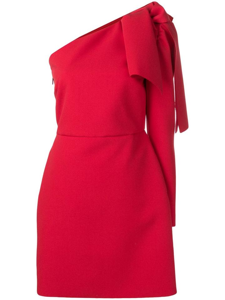 Msgm Short One-shoulder Dress - Red