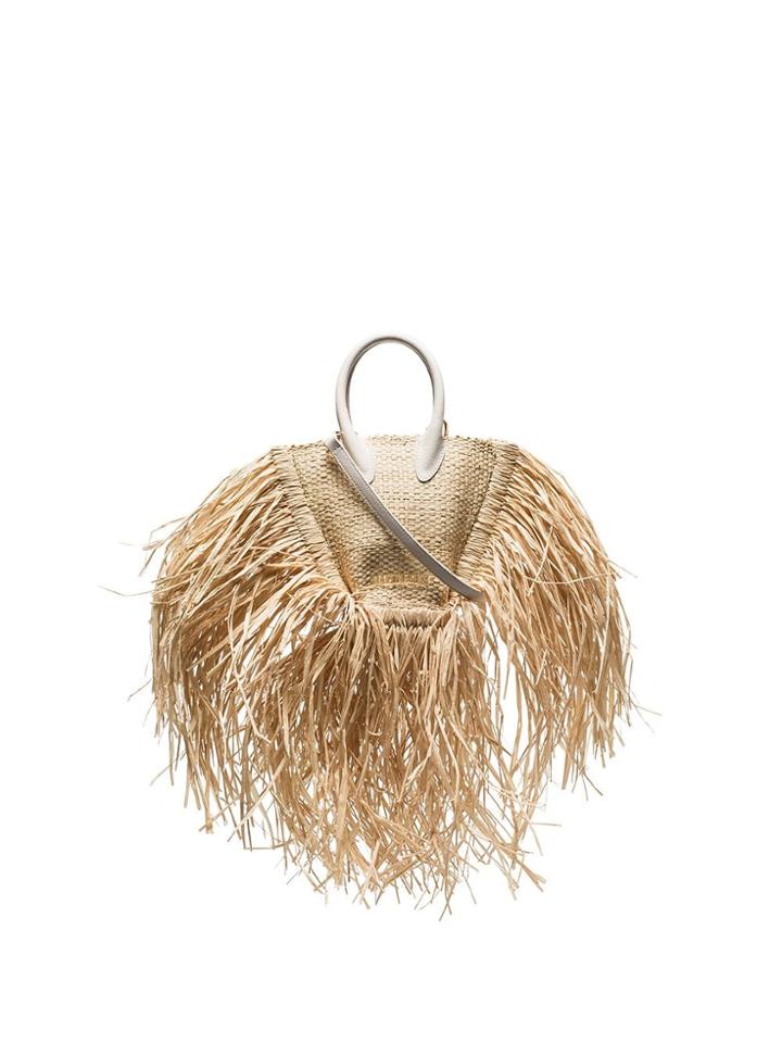 Jacquemus Beige Le Petit Baci Woven Straw Bag - Neutrals