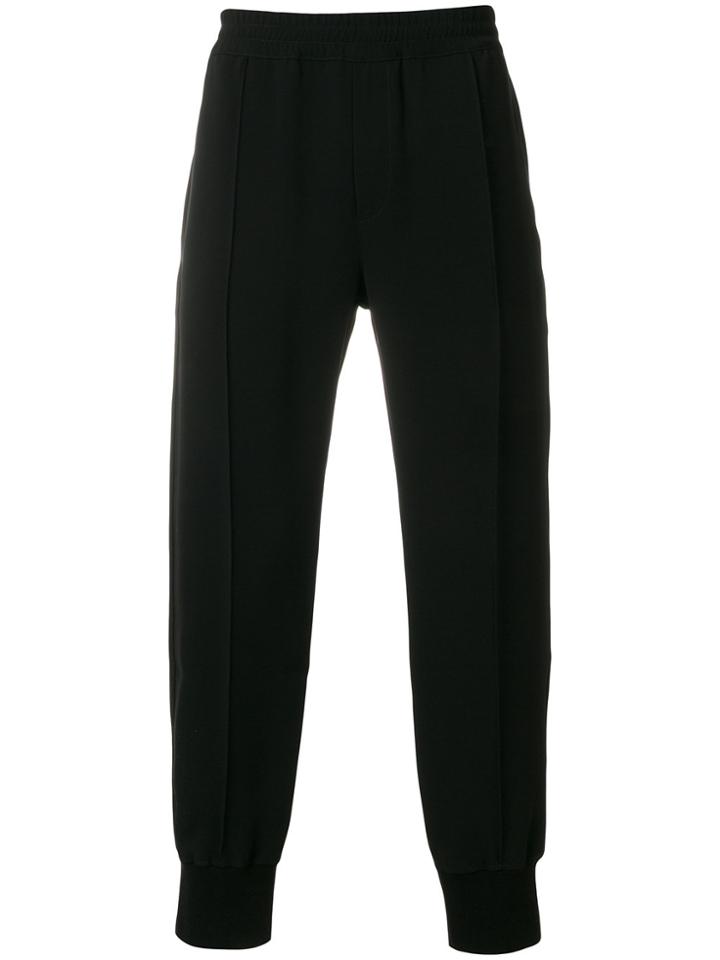 Alexander Mcqueen Piped Track Pants - Black
