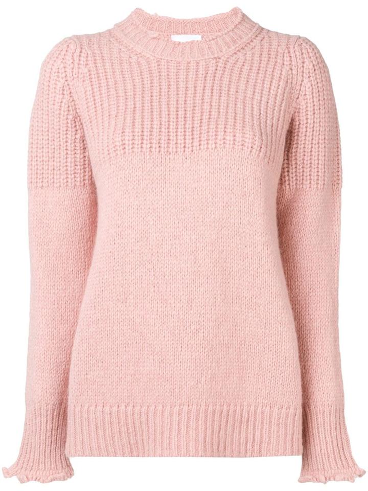 Dondup Round Neck Knit Jumper - Pink