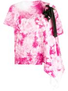 Sacai Asymmetric Tie-dye T-shirt - Pink