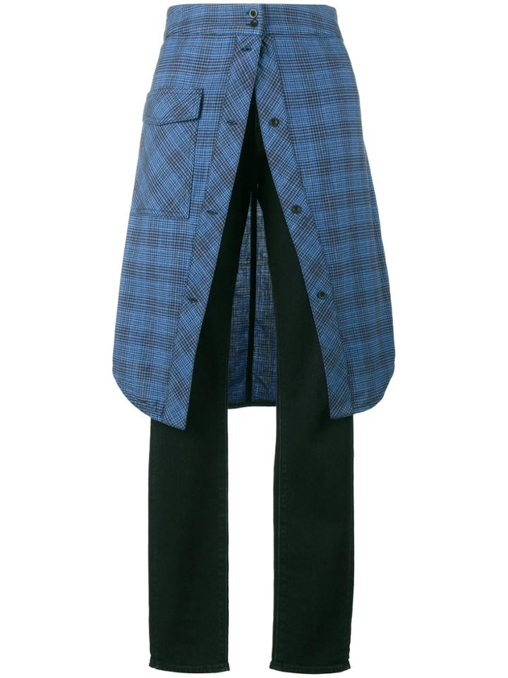 Golden Goose Deluxe Brand Black Check Wrap Straight Leg Jeans