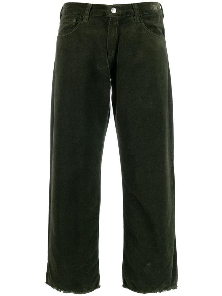 Massimo Alba Cropped Straight-leg Trousers - Green