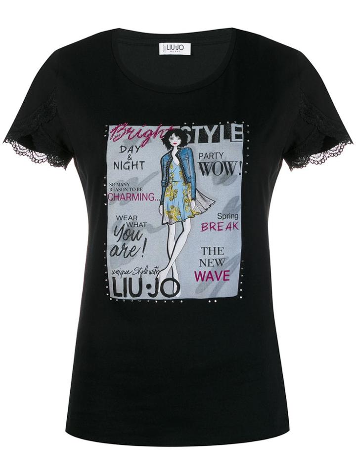 Liu Jo Magazine Cover T-shirt - Black