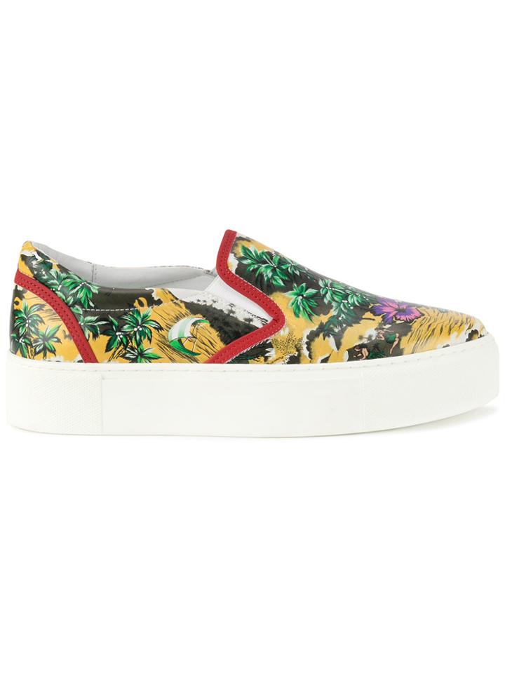 Dsquared2 Hawaiian Print Slip-ons - Multicolour