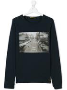 Finger In The Nose Lane Fire T-shirt - Blue