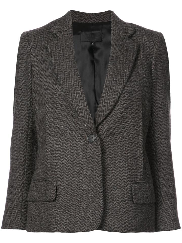 Nili Lotan Cropped Sleeve Blazer - Brown
