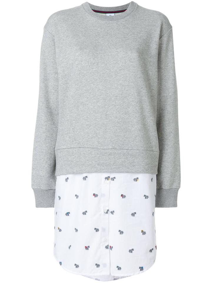 Ps By Paul Smith Combined Shirt Sweatshirt - Grey