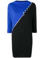 Marc Jacobs Crystal-trim Colorblock Dress - Black