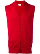 Ballantyne V-neck Gilet - Red