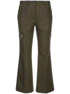 Michael Kors Collection Flared Cropped Trousers - Green