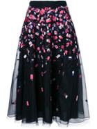 Sachin And Babi 'mirna' Skirt, Women's, Size: 6, Black, Silk Organza