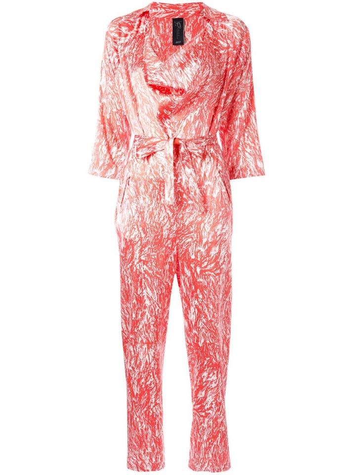 Zero + Maria Cornejo Abstract Print Jumpsuit - Pink