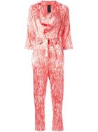Zero + Maria Cornejo Abstract Print Jumpsuit - Pink