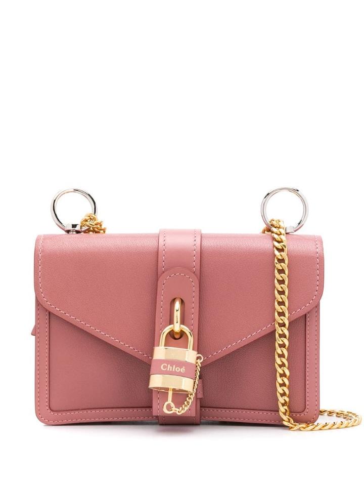 Chloé Aby Padlock Shoulder Bag - Pink