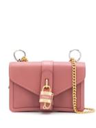 Chloé Aby Padlock Shoulder Bag - Pink