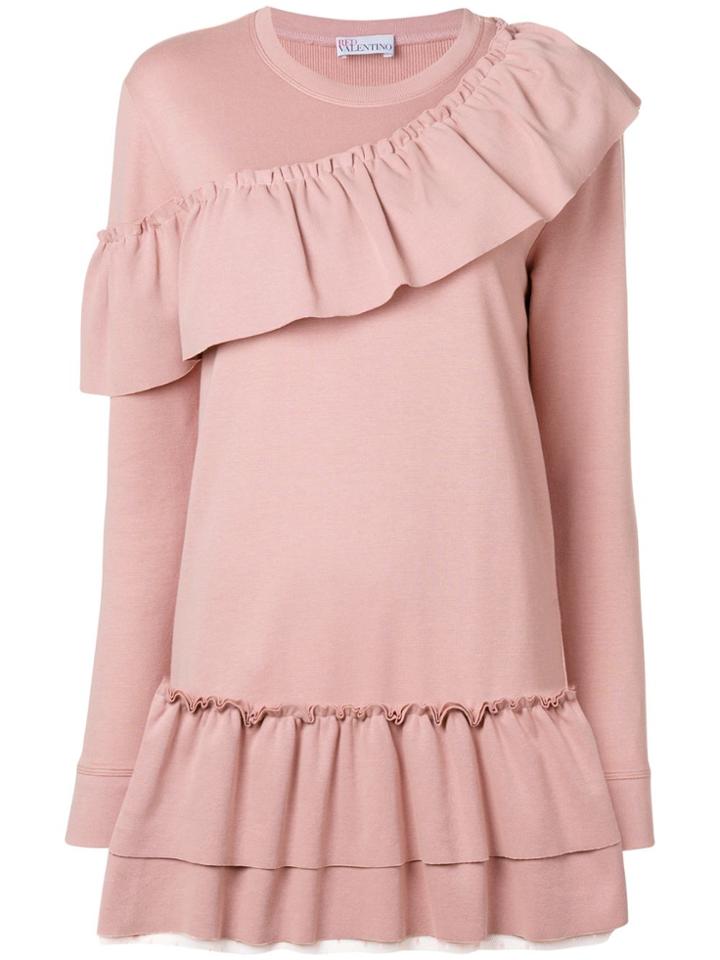 Red Valentino Ruffled Details Dress - Pink & Purple