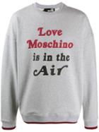 Love Moschino Printed 'love Moschino Is In The Air' Sweatshirt - Grey